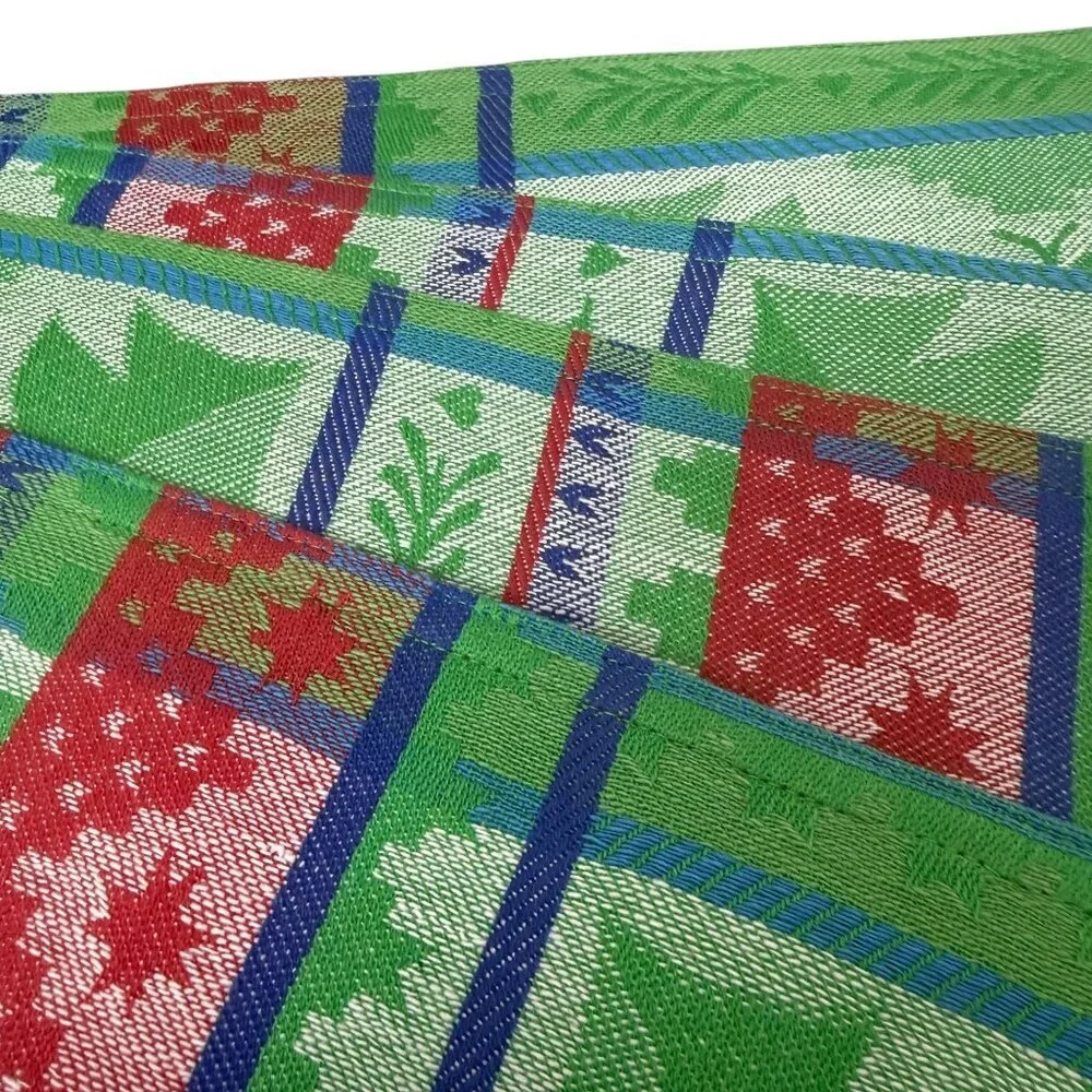 Nordic Holiday Placemats Set of 4 Green Christmas Tree Tapestry Bardwil Home